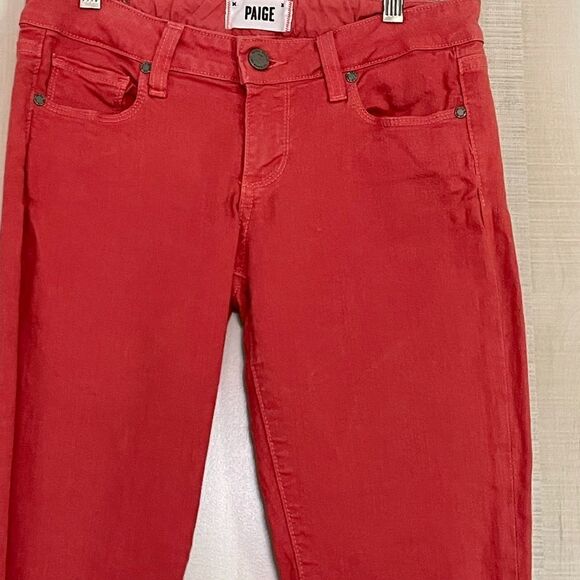 Paige skyline ankle peg jeans,‎ orange sunset sz 26 - Picture 5 of 16